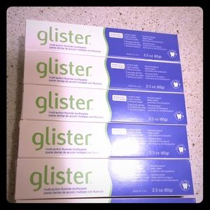 6 Glister toothpaste travel size 2.3 oz